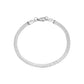 Women Bracelet - 4mm Herringbone Silver Bracelet
