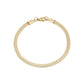 Women Bracelet - 4mm Herringbone Gold Bracelet