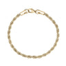 Women Bracelet - 4mm Women's Gold Rope Chain Bracelet