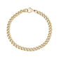 Women Bracelet - 5mm Gold Stainless Steel Cuban Link Dainty Bracelet