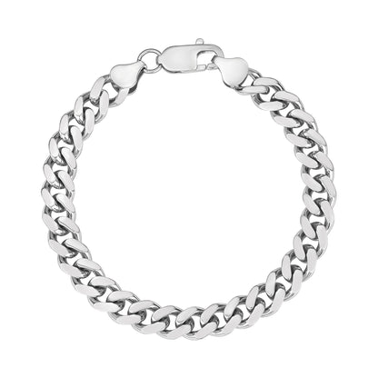 Women Bracelet - 8mm Stainless Steel Cuban Link Bracelet
