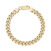 Women Bracelet - 8mm Gold Stainless Steel Cuban Link Bracelet