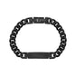 Women Bracelet - 8mm Black Stainless Steel Cuban Link Engravable ID Bracelet