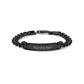 Women Bracelet - 8mm Black Stainless Steel Cuban Link Engravable ID Bracelet