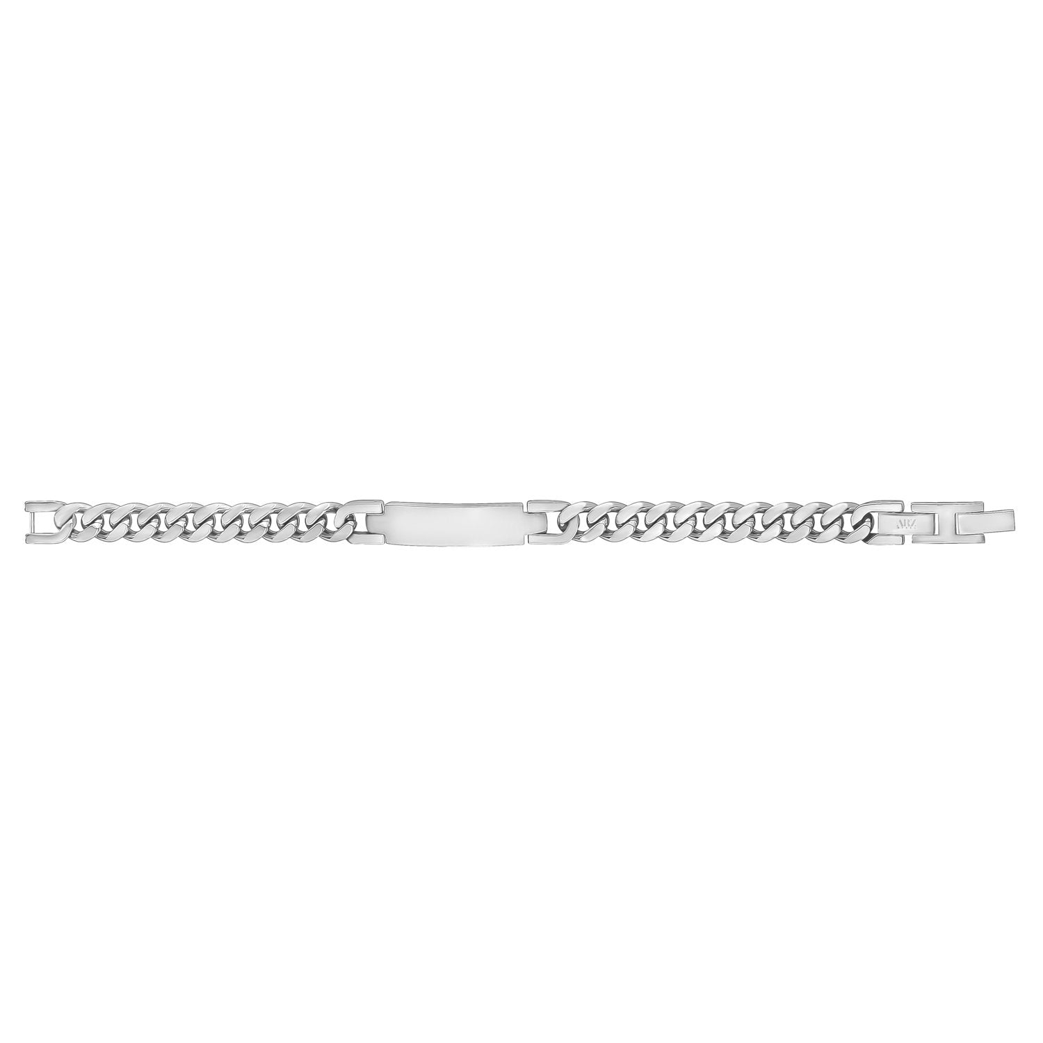 Women Bracelet - 8mm Stainless Steel Cuban Link Engravable ID Bracelet