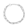 Women Bracelet - Double Chain Paperclip Steel Bracelet