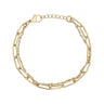 Women Bracelet - Gold Double Chain Paperclip Steel Bracelet