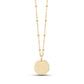 Women Pendant - Gold Beaded Chain Round Pendant