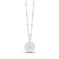 Women Pendant - Engravable Beaded Chain Round Pendant