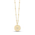 Women Pendant - Engravable Gold Beaded Chain Round Pendant