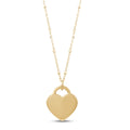 Women Pendant - Engravable Gold Heart Pendant