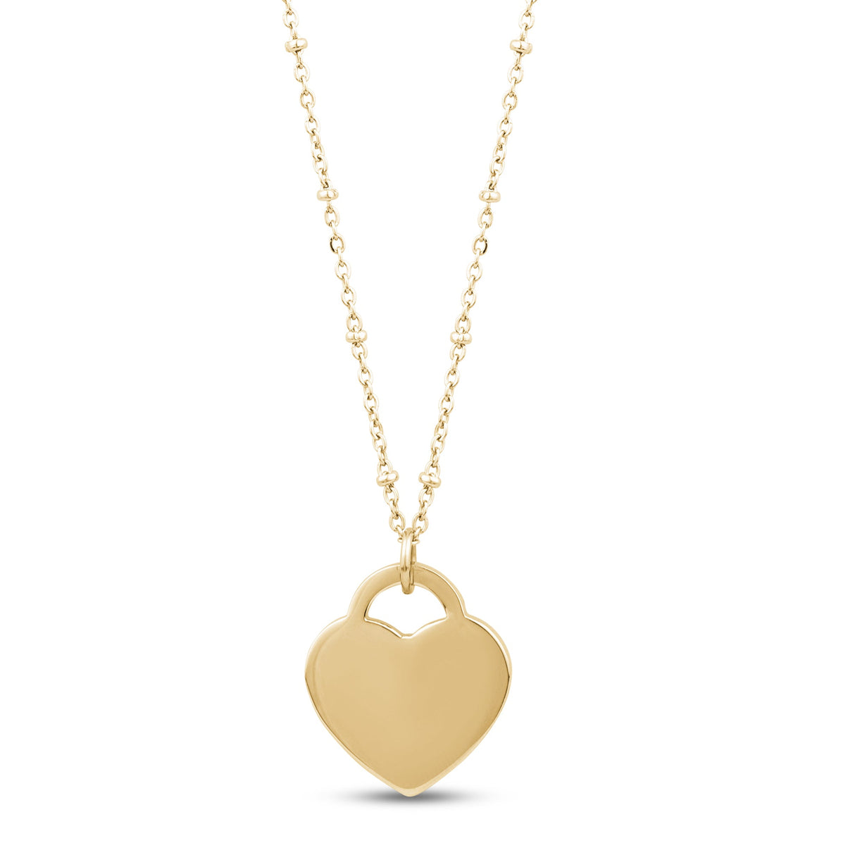 Women Pendant - Engravable Gold Heart Pendant