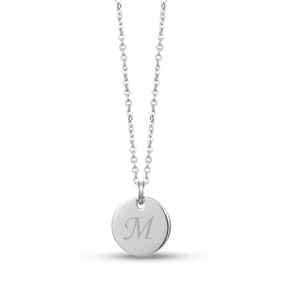 Women Pendant - Engravable Steel Round Disc Pendant