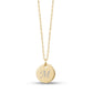 Women Pendant - Engravable Round Disc Gold Pendant