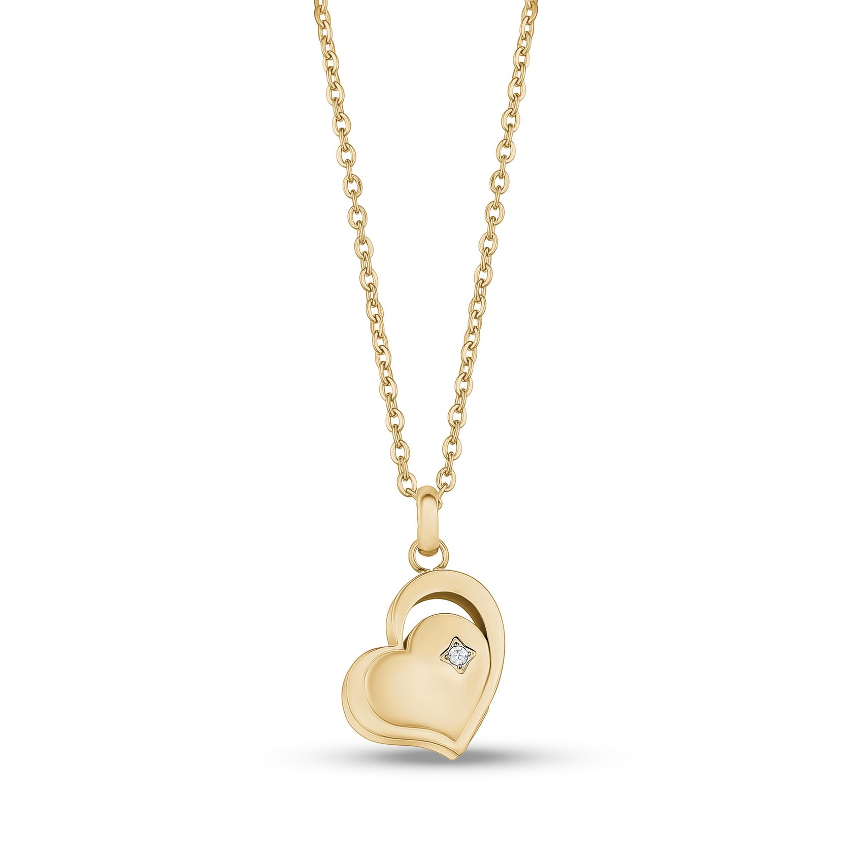 Women Pendant - Engravable Gold Steel Heart Cremation Pendant For Ashes
