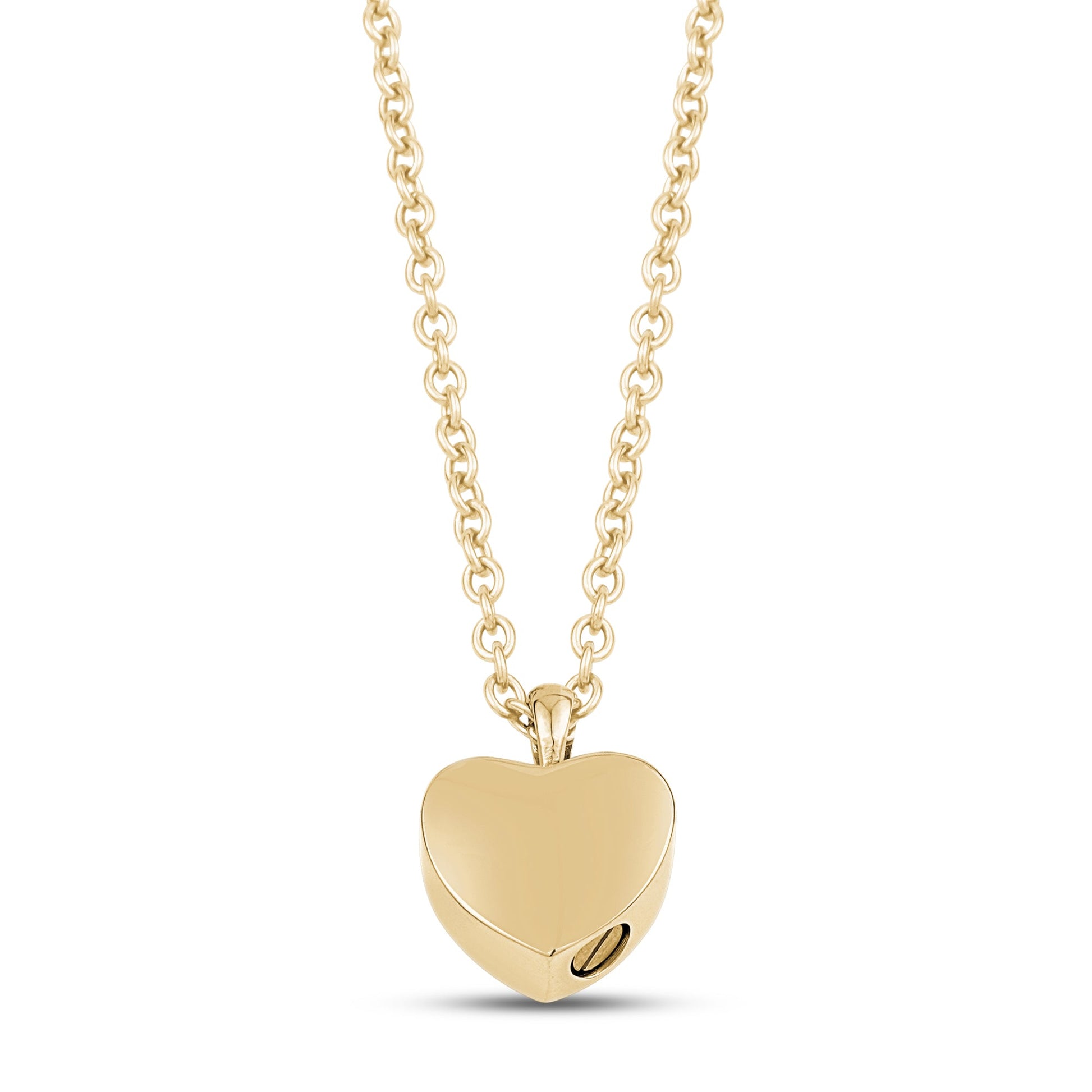 Women Pendant - Gold Heart Urn Pendant for ashes