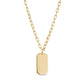 Women Pendant - Minimal Engravable Gold Womens Dog Tag