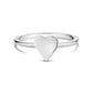 Women Ring - Minimal Stainless Steel Engravable Heart Ring