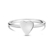 Women Ring - Minimal Stainless Steel Engravable Heart Ring