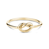 Women Ring - Minimal Gold Steel Love Knot Ring