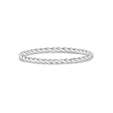 Women Ring - Minimal Stainless Steel Stackable Twisted Band
