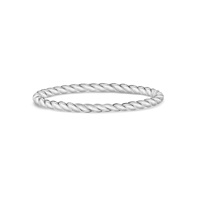 Women Ring - Minimal Stainless Steel Stackable Twisted Band