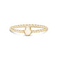Women Ring - Minimal Gold Steel Twisted Band Engravable Hamsa Ring