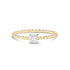 Women Ring - Minimal Gold Steel Twisted Band Stackable Solitaire Ring