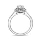 Women Ring - Stainless Steel Classic Halo Round Solitaire Ring