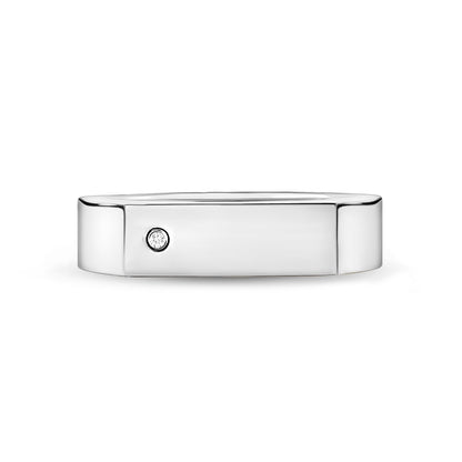 Rectangle Signet Ring - Women Ring - The Steel Shop