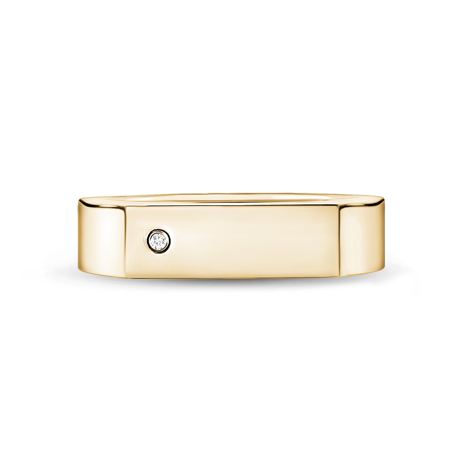 Rectangle Signet Ring - Women Ring - The Steel Shop