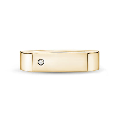 Rectangle Signet Ring - Women Ring - The Steel Shop