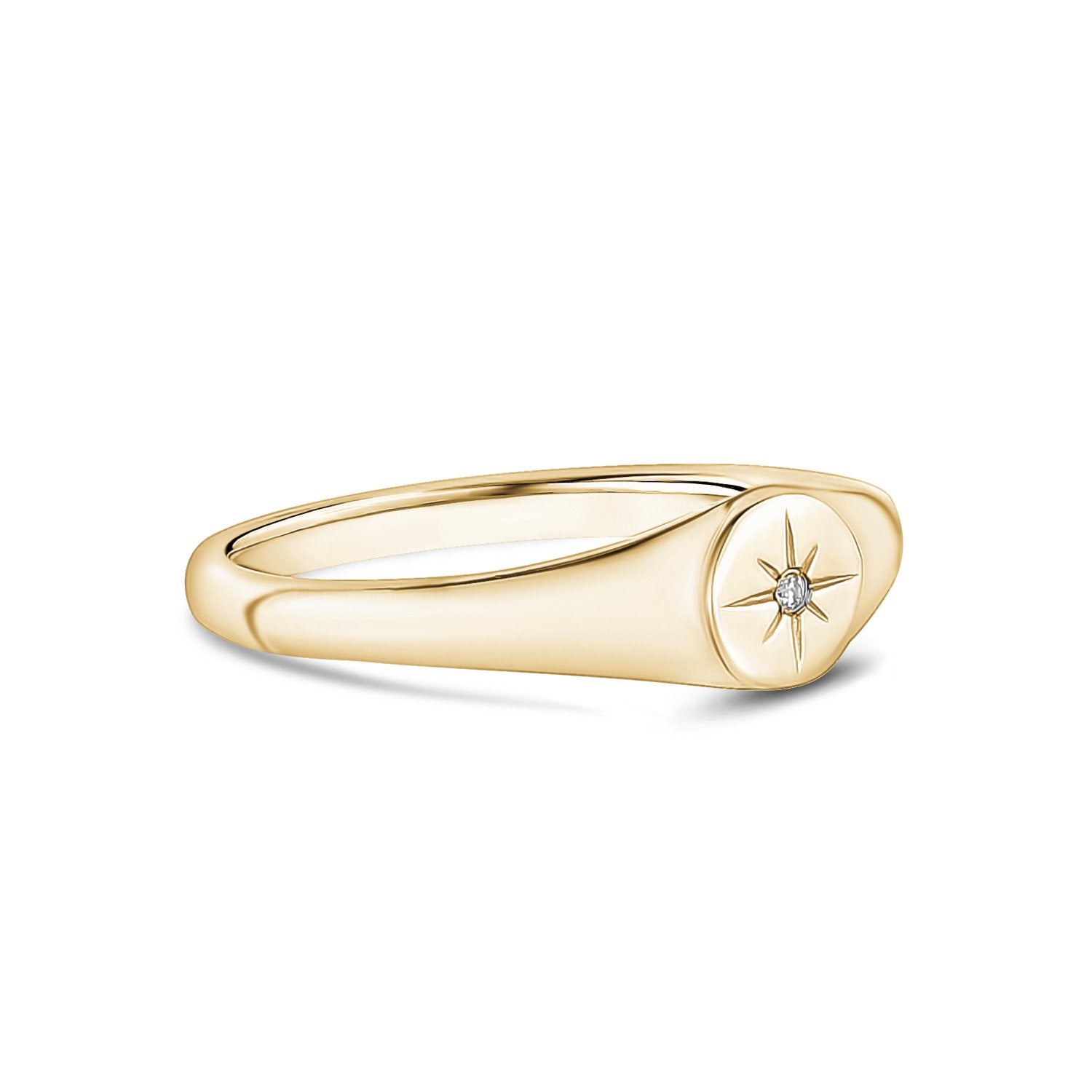 North Star Signet Ring - Women Ring - The Steel Shop