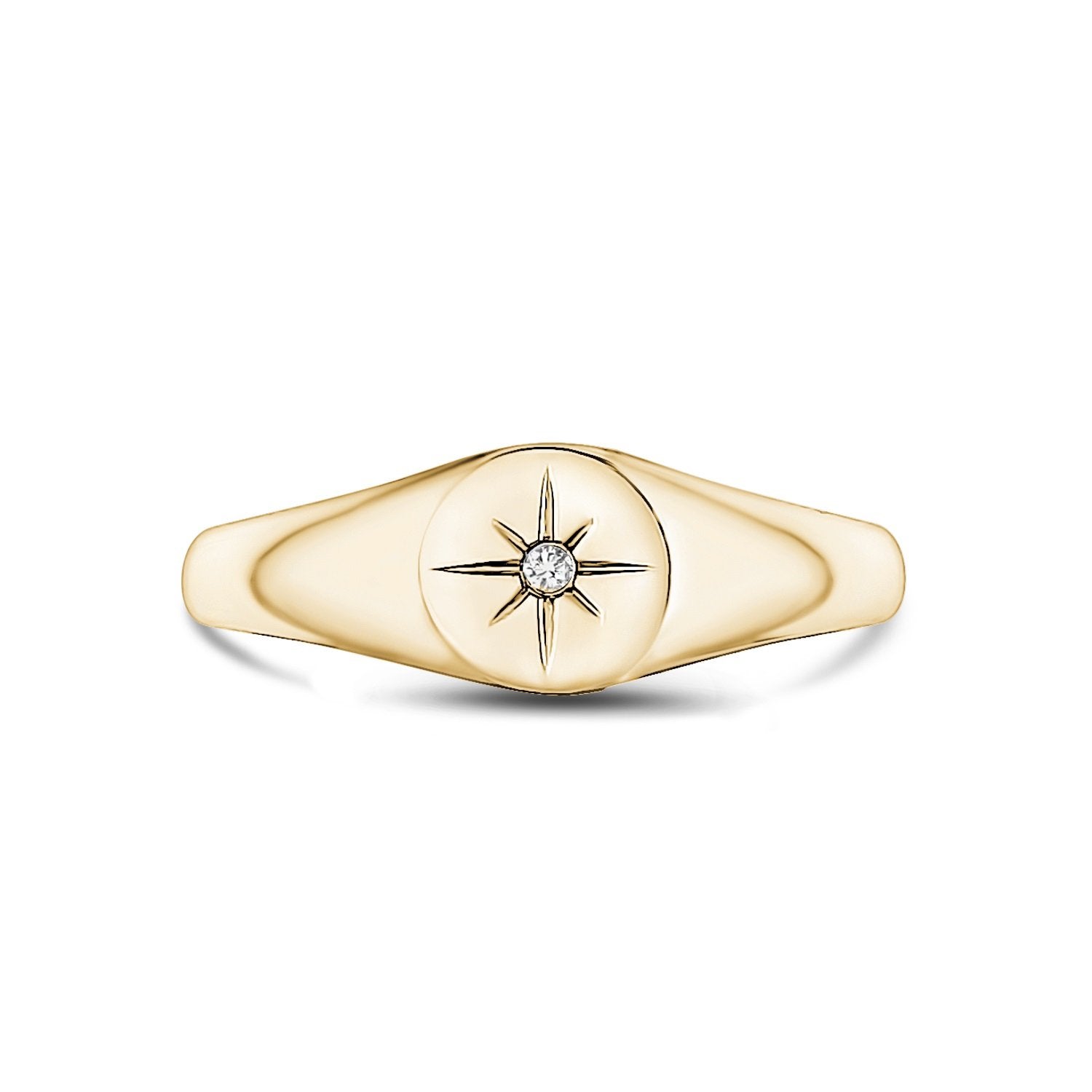 North Star Signet Ring - Women Ring - The Steel Shop