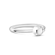 Women Ring - Stainless Steel Round Ball Stackable Ring