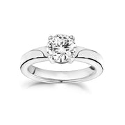 Round Solitaire Engagement Ring - Women Ring - The Steel Shop