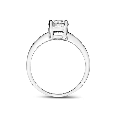 Simple Round Solitaire Ring - Women Ring - The Steel Shop