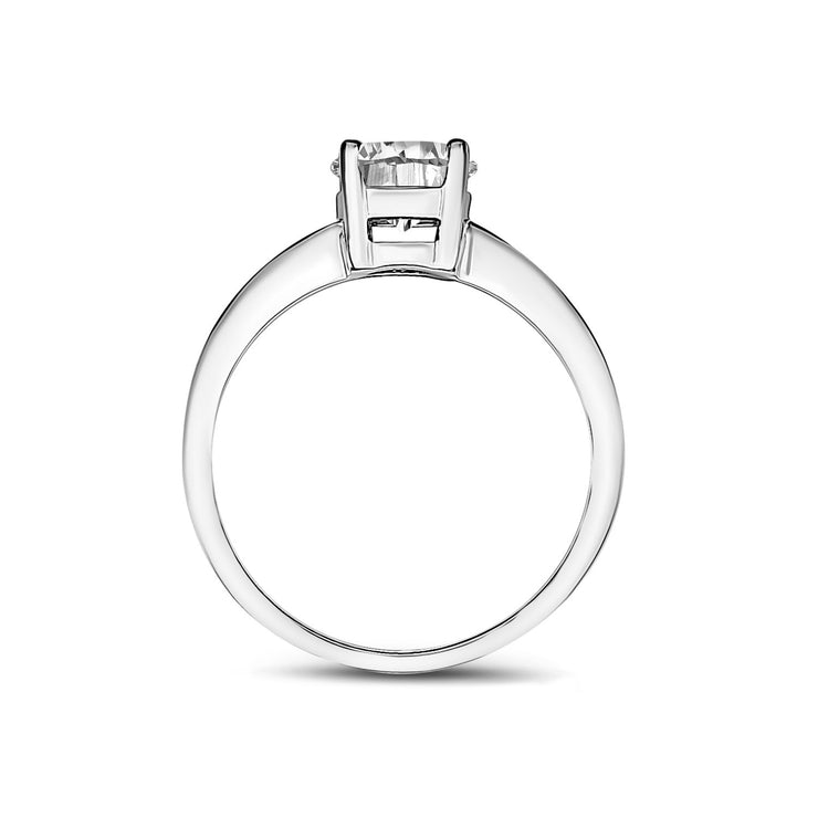 Simple Round Solitaire Ring - Women Ring - The Steel Shop