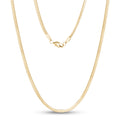 Women's Necklaces - 4mm Gold Herringbone Chain Necklace
