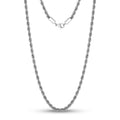 Women's Necklaces - 4mm Women's Twisted Rope Steel Chain Necklace