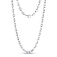 Women's Necklaces - 6mm Steel Coffee Bean Link Chain