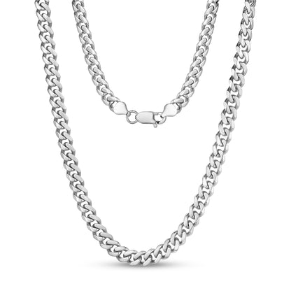 Women's Necklaces - 8mm Stainless Steel Cuban Link Necklace