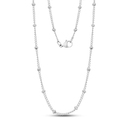 Women's Necklaces - Beaded Cuban Link Chain