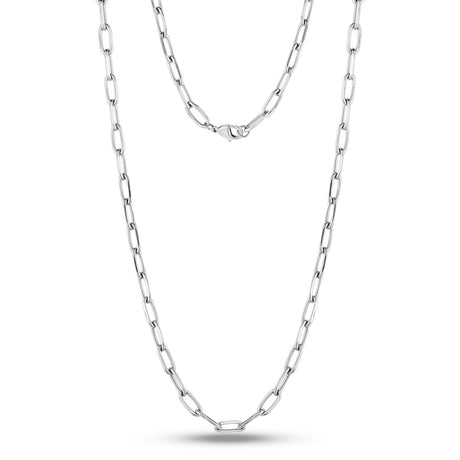 5mm Paper Clip Chain - Women's Necklaces - The Steel Shop
